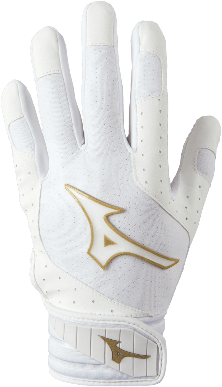 Mizuno Finch Women's Softball Padded Batting Glove - White Gold - HIT a Double