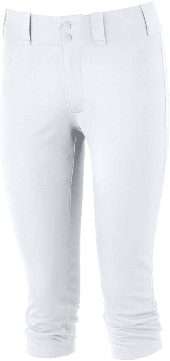 Mizuno Girl's Prospect Softball Pant - White - HIT a Double