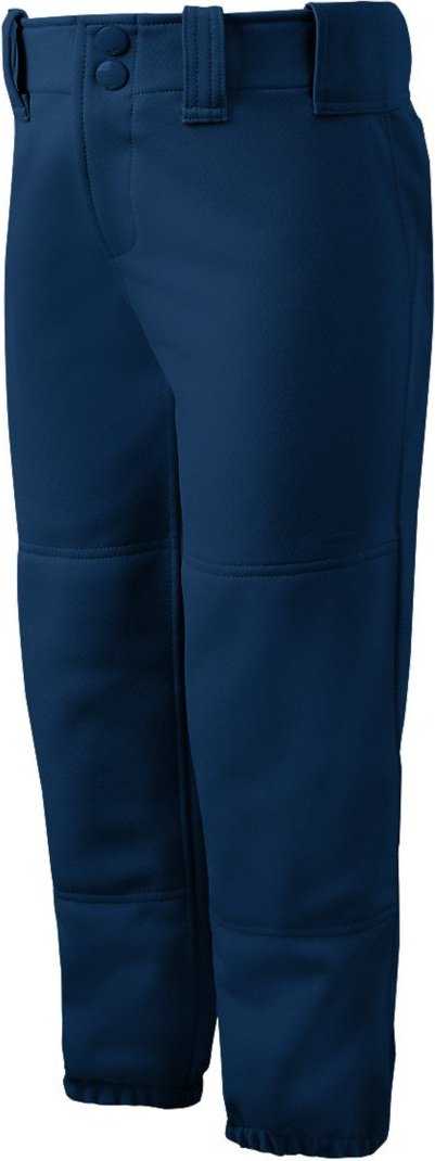 Mizuno Girls Belted Softball Pant - Navy - HIT a Double