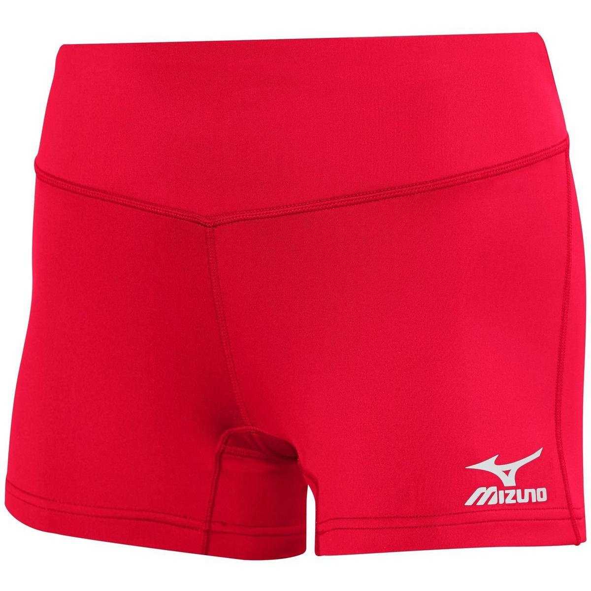Mizuno Girls Victory 3.5&quot; Inseam Volleyball Shorts - Red - HIT a Double