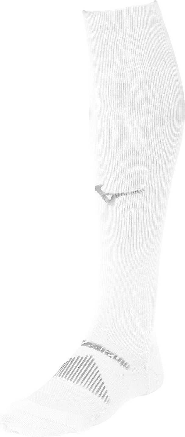 Mizuno Performance Knee High Socks - White - HIT a Double
