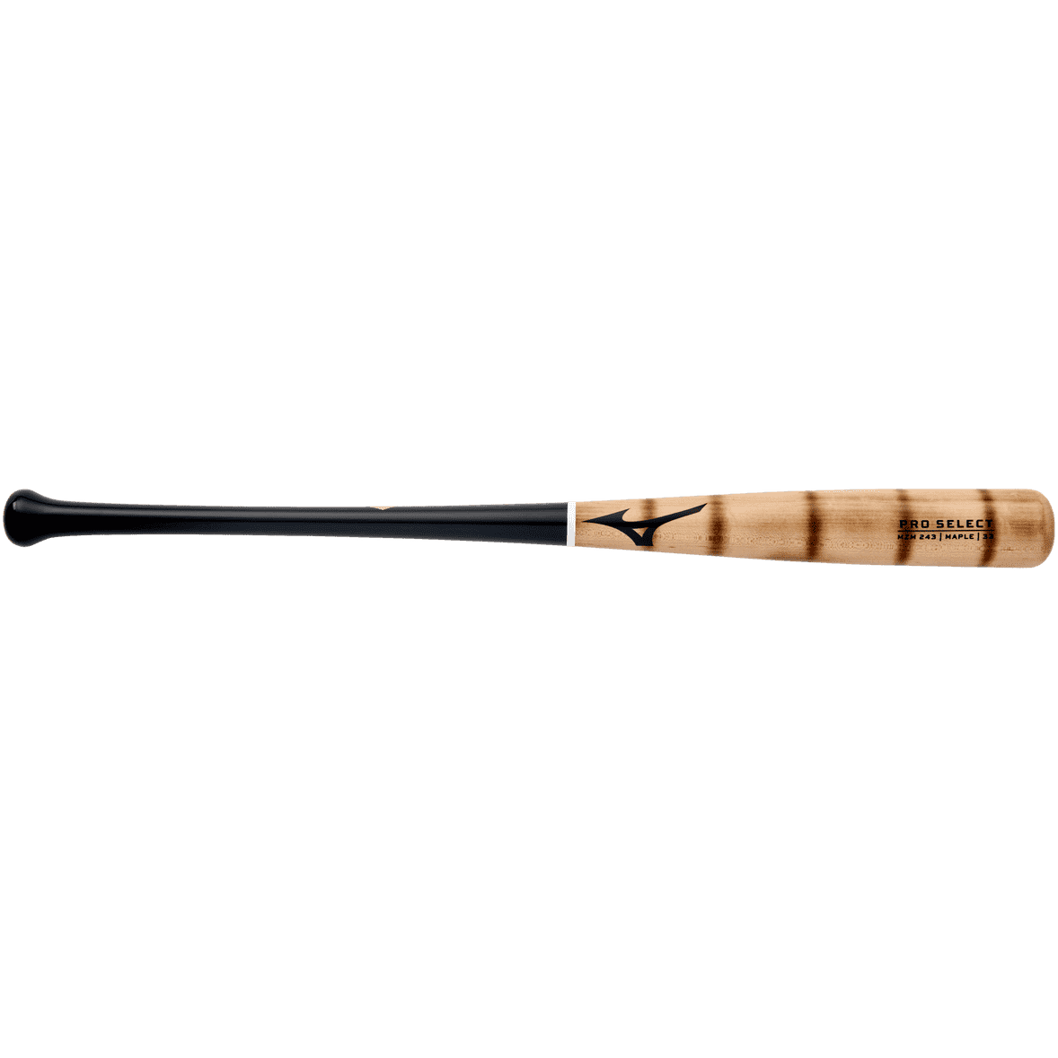 Mizuno Pro Select MZM 243 Maple Wood Baseball Bat - Natural Black - HIT a Double