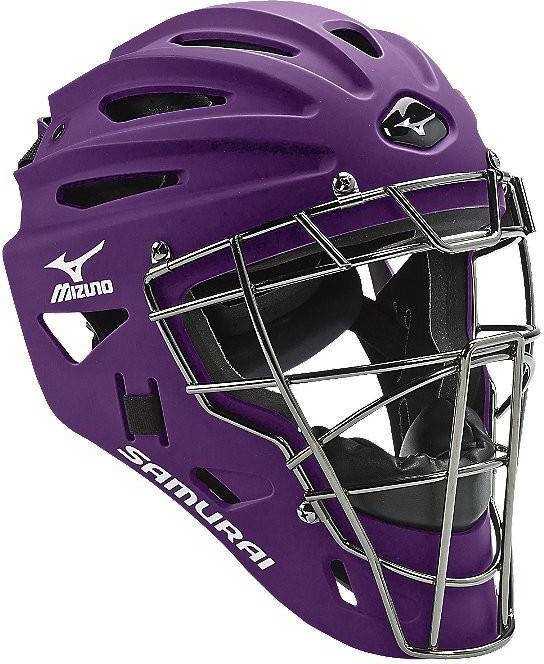 Mizuno Samurai Catcher&#39;s Helmet G4 Purple - 380191 - HIT a Double