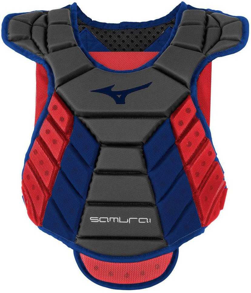 Mizuno Samurai Women&#39;s Fastpitch Softball Chest Protector 13&quot; - Navy Red - HIT a Double