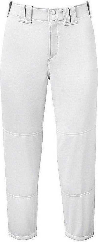 Mizuno Select Belted Low Rise Fastpitch Pant - White - HIT a Double