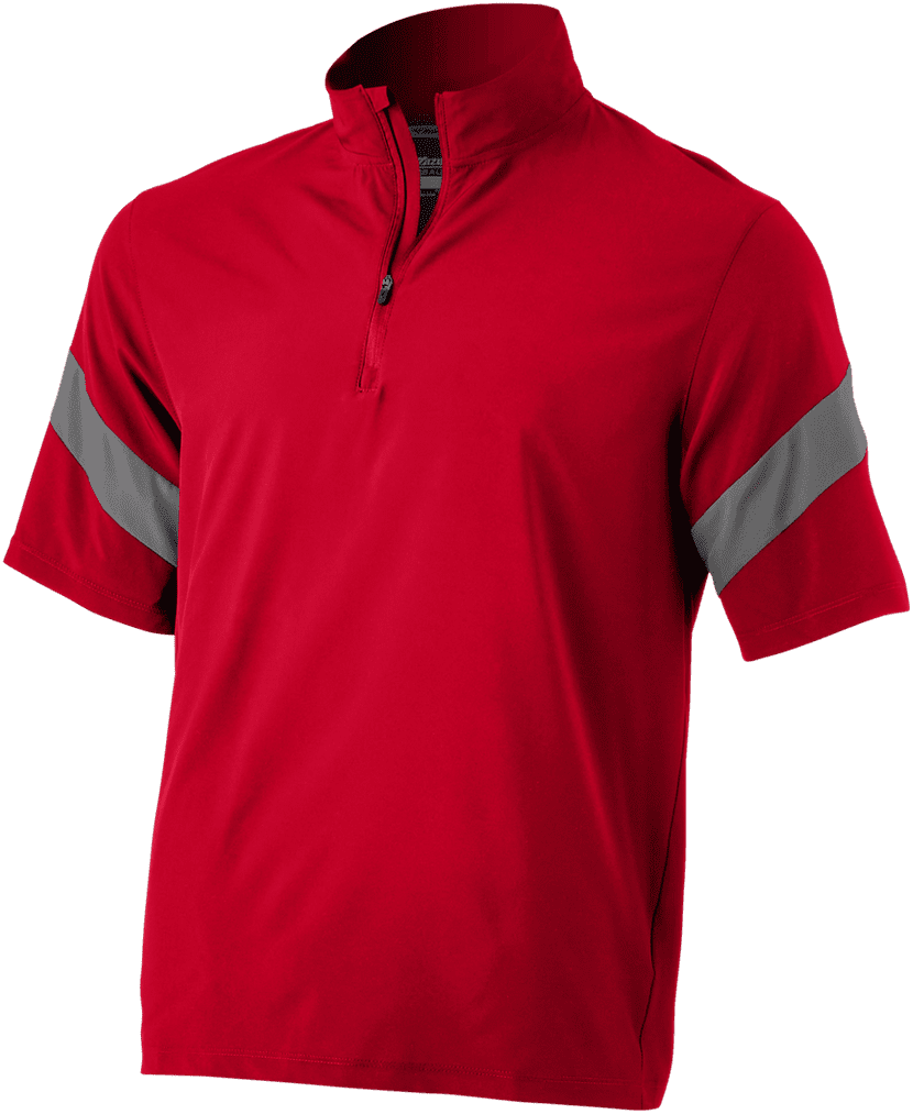 Mizuno Short Sleeve Hitting Jacket - Red Shade - HIT a Double