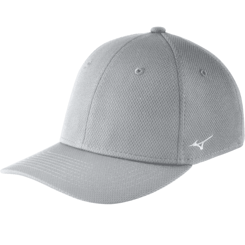 Mizuno Stretch Fitted Team Hat - Gray - HIT a Double