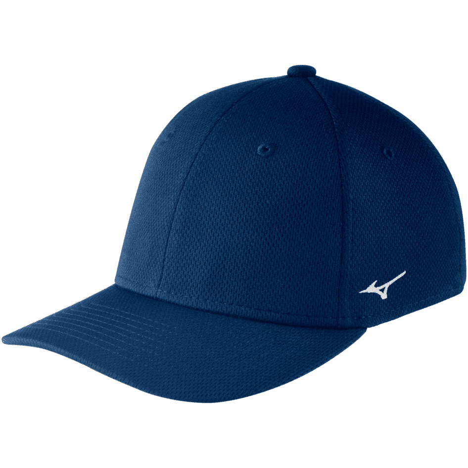 Mizuno Stretch Fitted Team Hat - Navy - HIT a Double