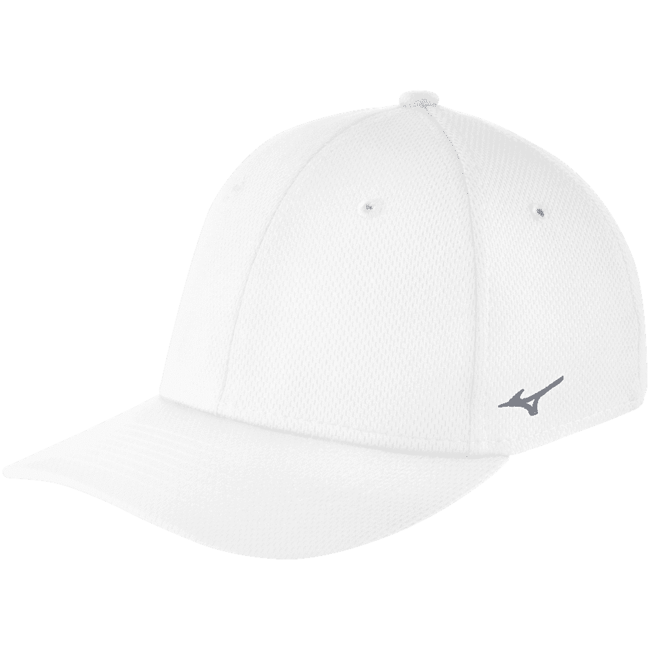 Mizuno Stretch Fitted Team Hat - White - HIT a Double