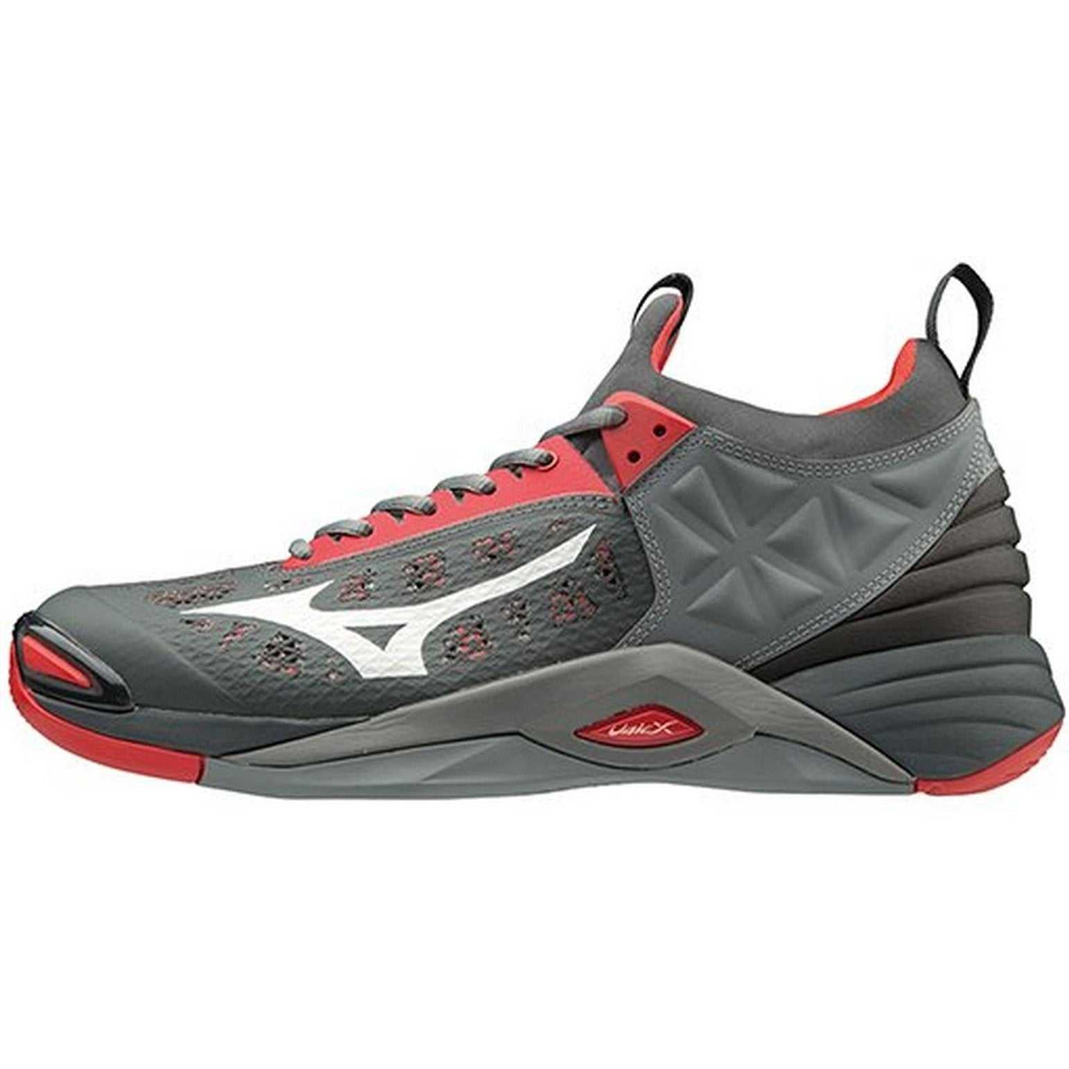 Mizuno Wave Momentum Mens Volleyball Shoes - Gray High Risk Red - HIT a Double