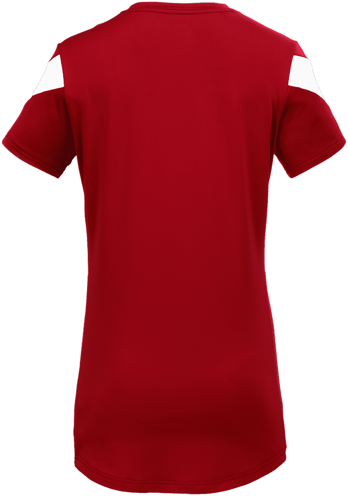 Mizuno Women&#39;s Balboa 6 Short Sleeve Volleyball Jersey - Red White - HIT a Double