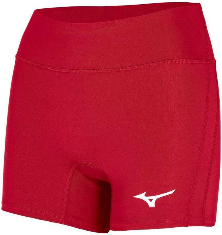 Mizuno Women&#39;s Elevated 4&quot; Inseam Volleyball Short - Red - HIT a Double