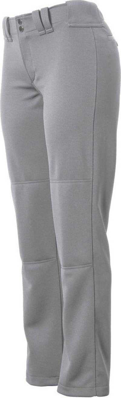 Mizuno Women&#39;s Full Length Fastpitch Pant - Grey - HIT a Double