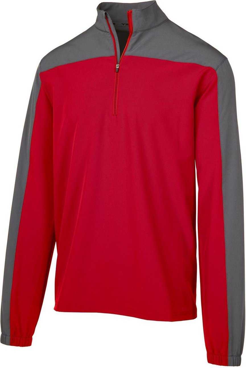 Mizuno Youth Comp Long Sleeve Batting Jacket - Red Shade - HIT a Double