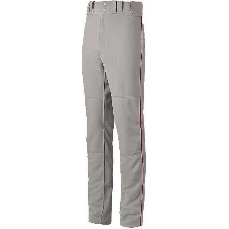 Mizuno Youth Select Pro Piped Pants - Gray Red - HIT a Double