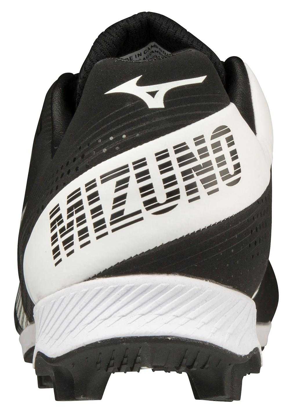 Mizuno Youth Wave Finch Lightrevo JR Low Molded Cleats - Black White - HIT a Double - 5