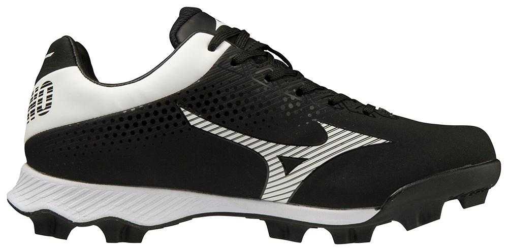 Mizuno Youth Wave Finch Lightrevo JR Low Molded Cleats - Black White - HIT a Double - 2