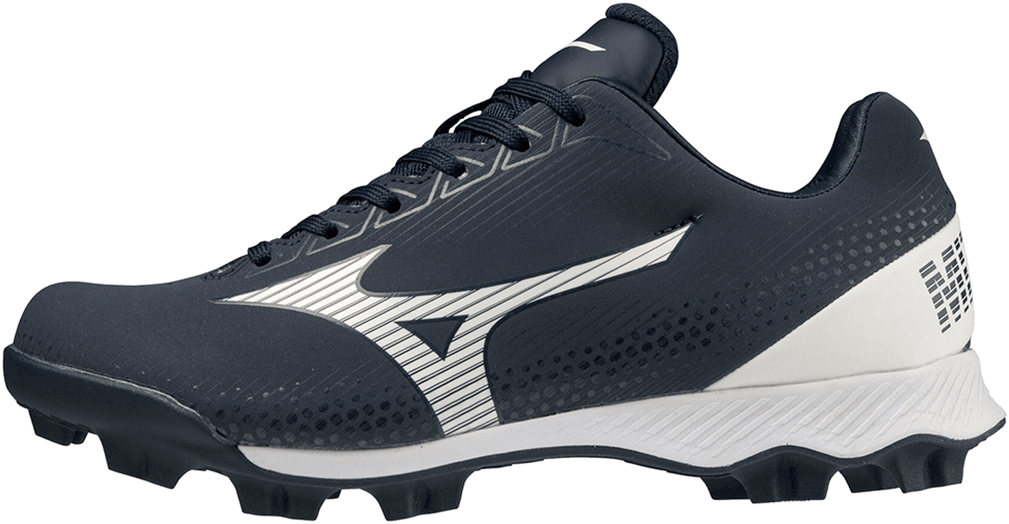 Mizuno Youth Wave Lightrevo JR Low Molded Cleats - Navy White - HIT a Double