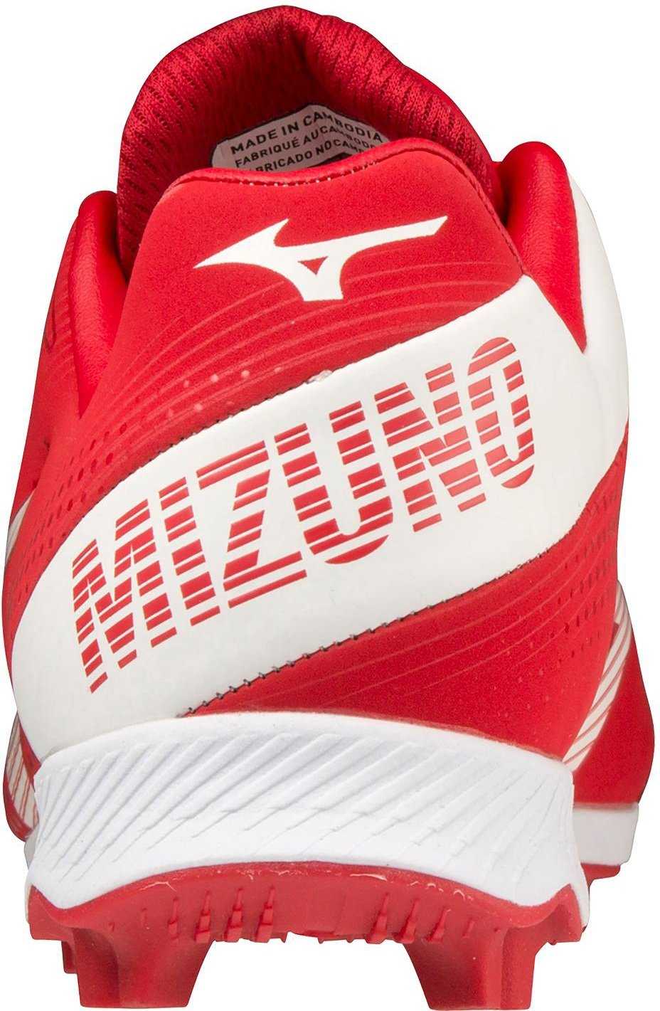 Mizuno Youth Wave Lightrevo JR Low Molded Cleats - Red White - HIT a Double