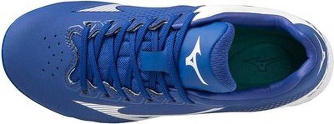 Mizuno Youth Wave Lightrevo JR Low Molded Cleats - Royal White - HIT a Double