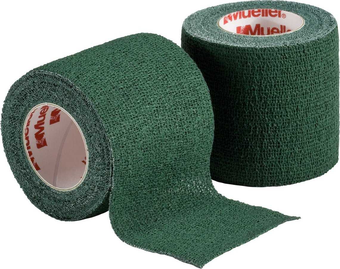 Mueller Sports Wrap Self-Adhering Stretch Tape (2" x 6 yds) - Green - HIT A Double