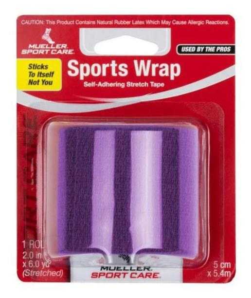 Mueller Sports Wrap Self-Adhering Stretch Tape (2" x 6 yds) - Purple - HIT a Double
