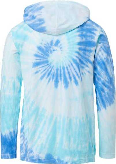 Mv Sport 21456 Loco Mineral Wash Hooded Long Sleeve T-Shirt - Blue Lagoon Swirl - HIT a Double - 2
