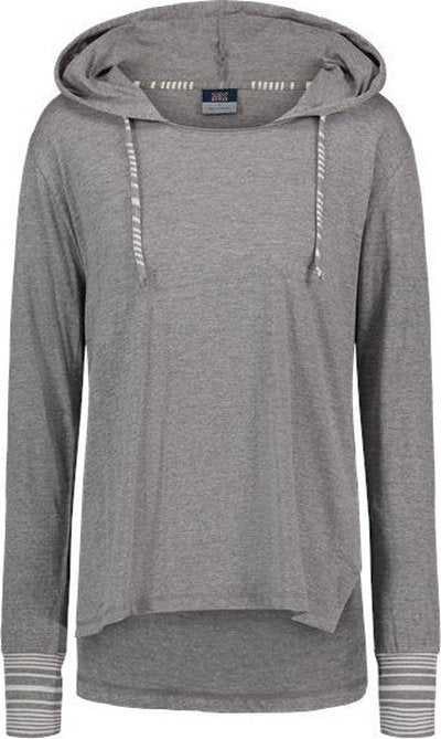 MV Sport W19439 Women&#39;s Heathered Jersey Hooded Tunic - Graphite - HIT a Double - 1