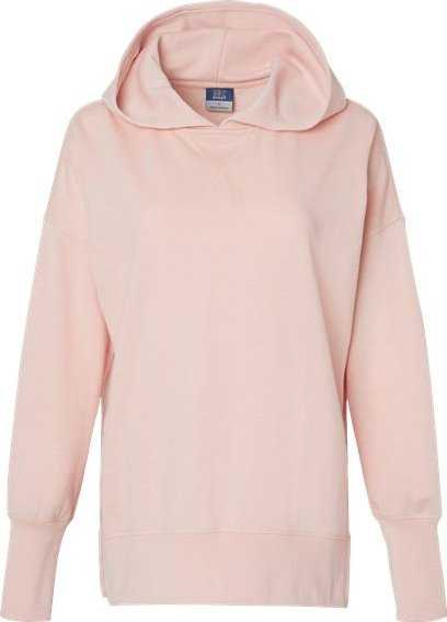 MV Sport W23720 Women&#39;s French Terry Hooded Sweatshirt - Cameo Pink - HIT a Double - 1