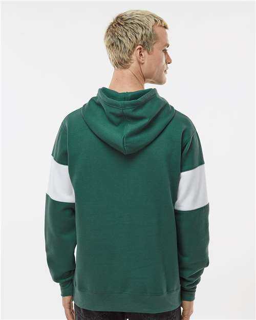 MV Sport 22709 Classic Fleece Colorblocked Hooded Sweatshirt - Mallard Green - HIT a Double - 4