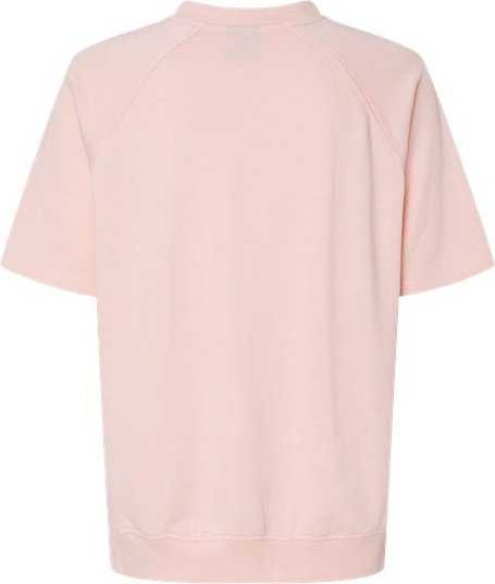 MV Sport W23711 Women&#39;s French Terry Short Sleeve Crewneck Pullover - Cameo Pink - HIT a Double - 5