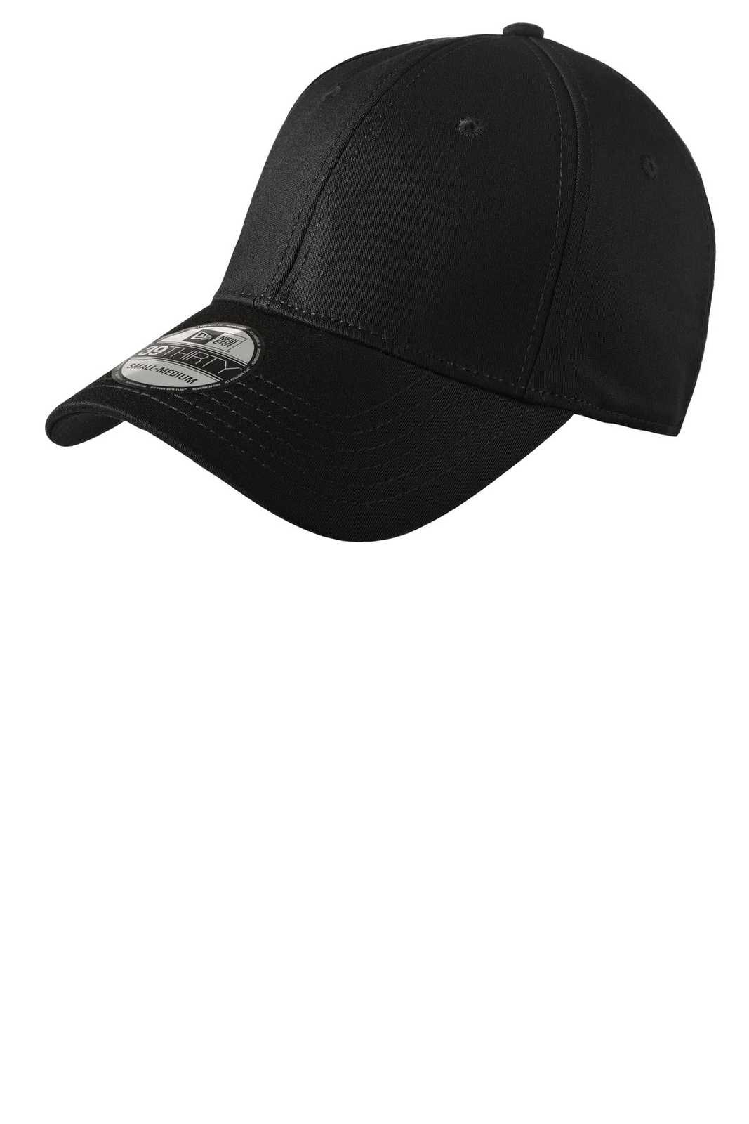 New Era NE1000 Structured Stretch Cotton Cap - Black - HIT a Double - 1