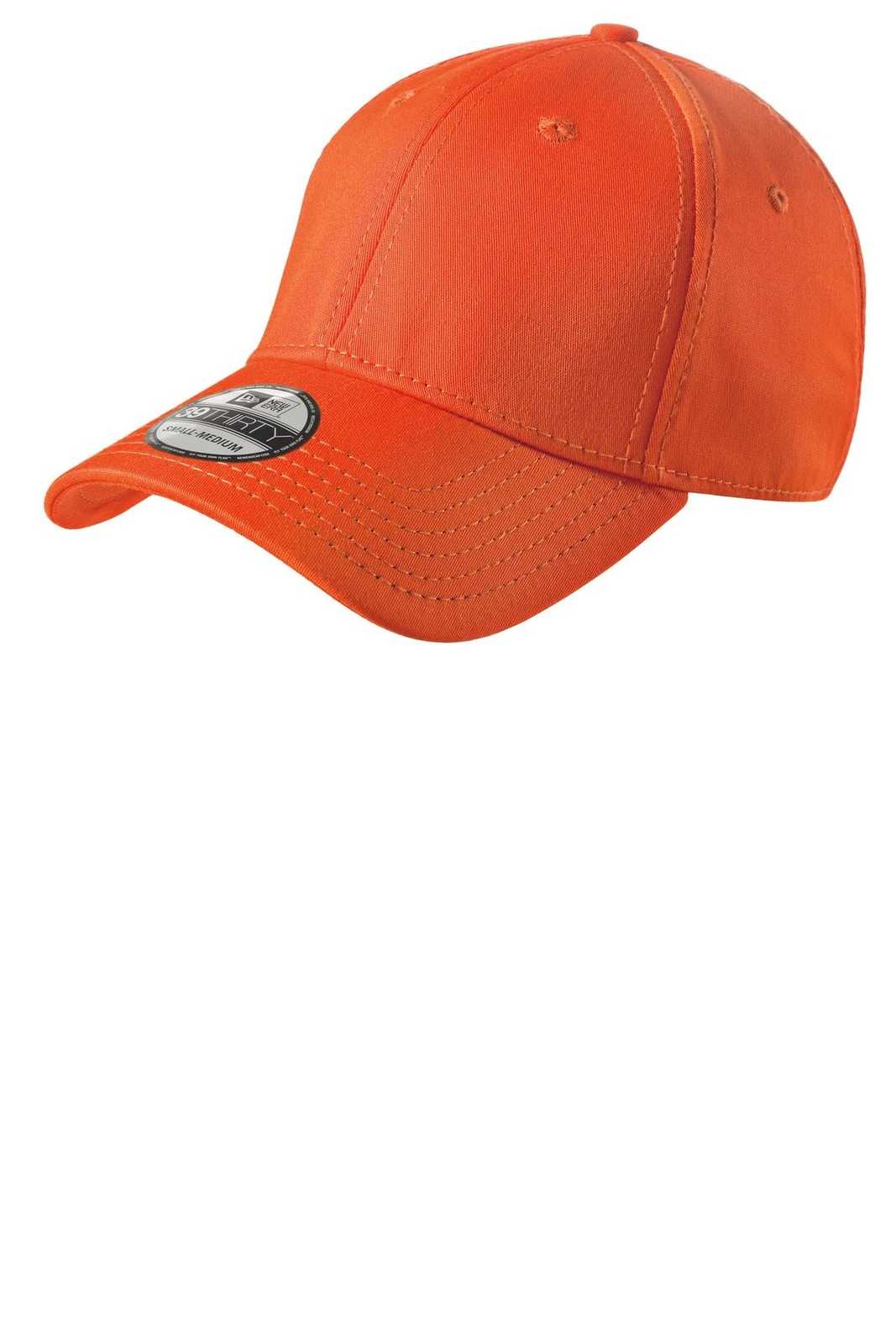 New Era NE1000 Structured Stretch Cotton Cap - Orange - HIT a Double - 1