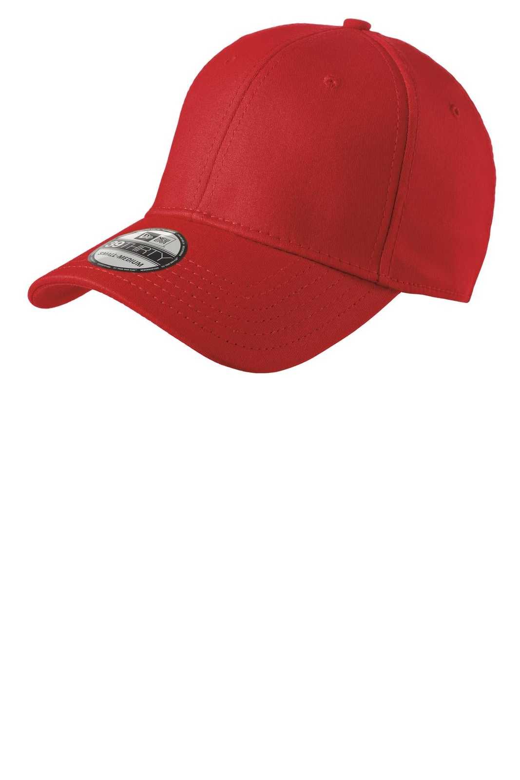 New Era NE1000 Structured Stretch Cotton Cap - Scarlet Red - HIT a Double - 1