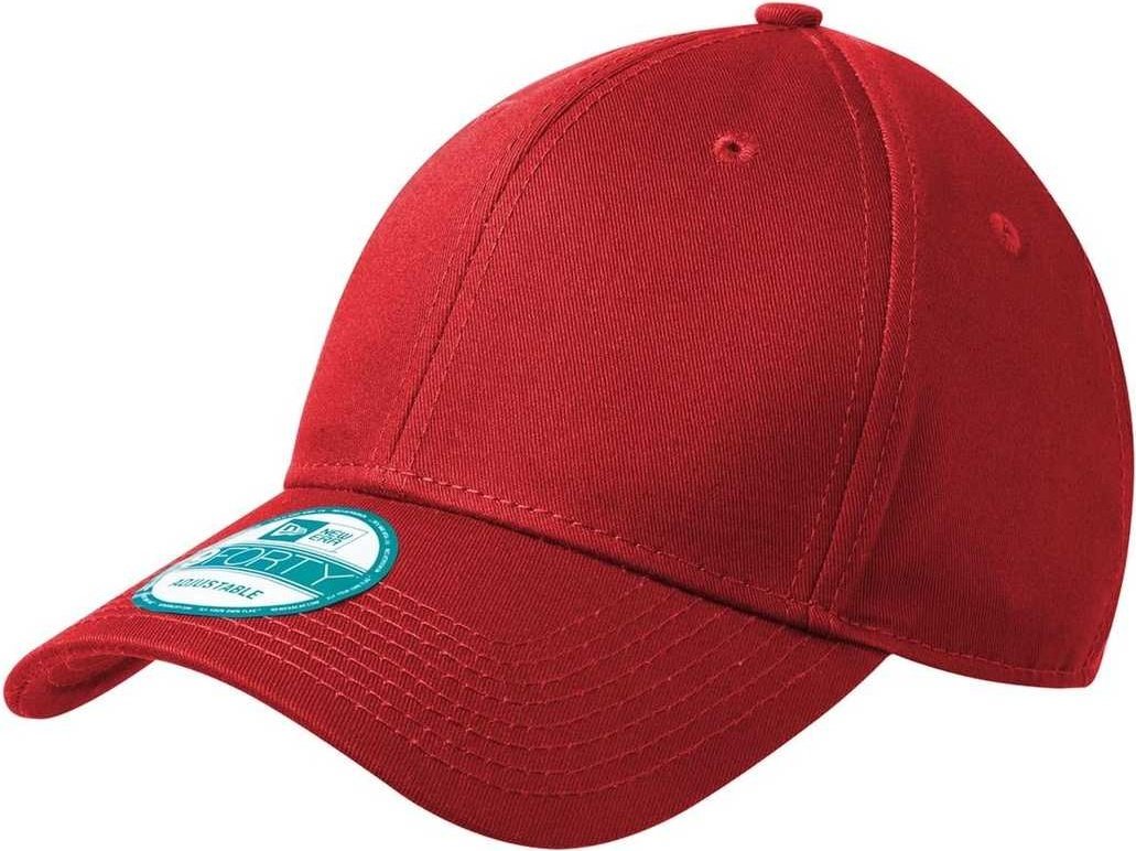 New Era NE200 Adjustable Structured Cap - Scarlet Red - HIT a Double - 1