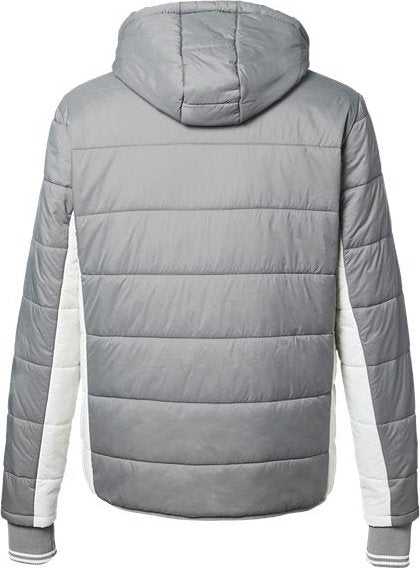 Nautica N17186 Nautical Mile Hooded Puffer Jacket - Graphite/ Antique White - HIT a Double - 2