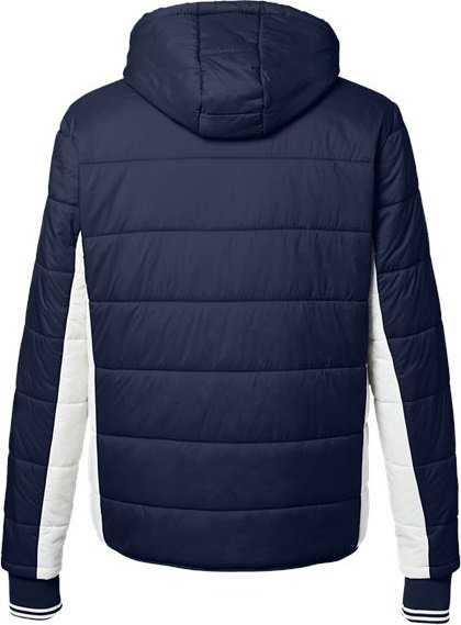 Nautica N17186 Nautical Mile Hooded Puffer Jacket - Navy/ Antique White - HIT a Double - 2