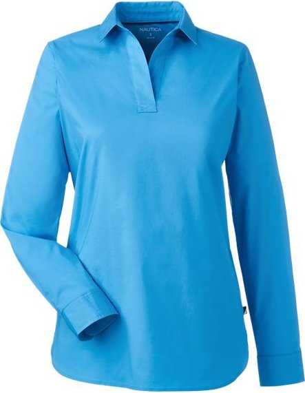 Nautica N17289 Women&#39;s Staysail Shirt - Azure Blue - HIT a Double - 1
