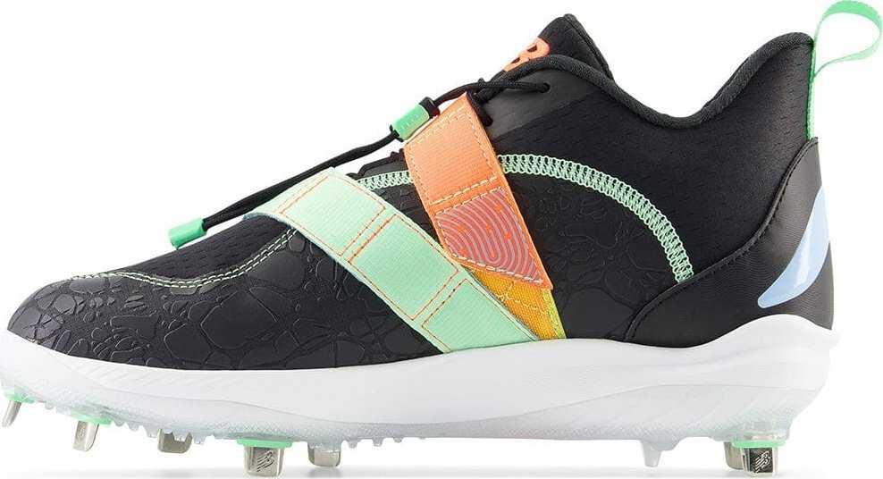 New Balance FuelCell Lindor 2 Baseball Metal Cleats - Black Neon Dragonfly Electric Jade - HIT a Double - 3