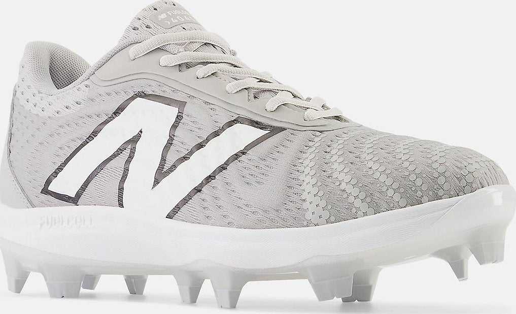 New Balance FuelCell PL4040v7 Low Molded Cleat - Gray White - HIT a Double