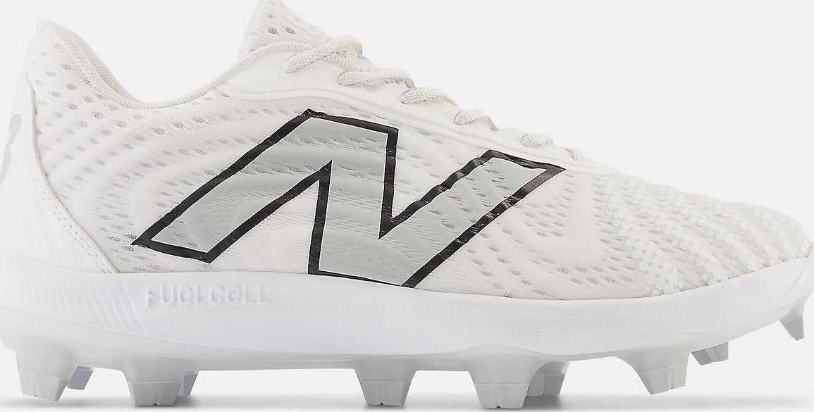 New Balance FuelCell PL4040v7 Low Molded Cleat - White - HIT a Double