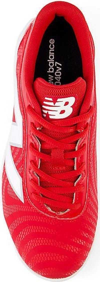 New Balance Youth J4040v7 Low Rubber Molded Cleat - Red - HIT a Double - 5