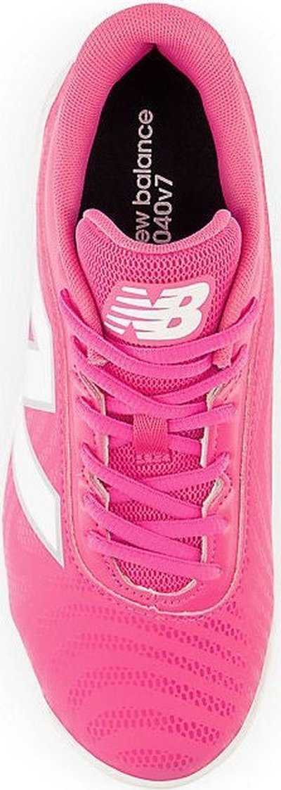 New Balance Youth J4040v7 Low Rubber Molded Cleat - Pink - HIT a Double - 5