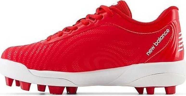 New Balance Youth J4040v7 Low Rubber Molded Cleat - Red - HIT a Double - 3