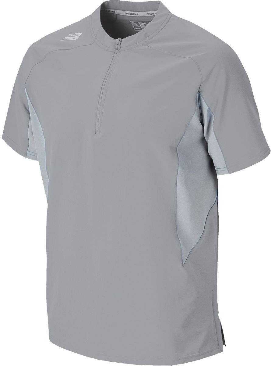New Balance Ace Short Sleeve Baseball Jacket - Light Gray