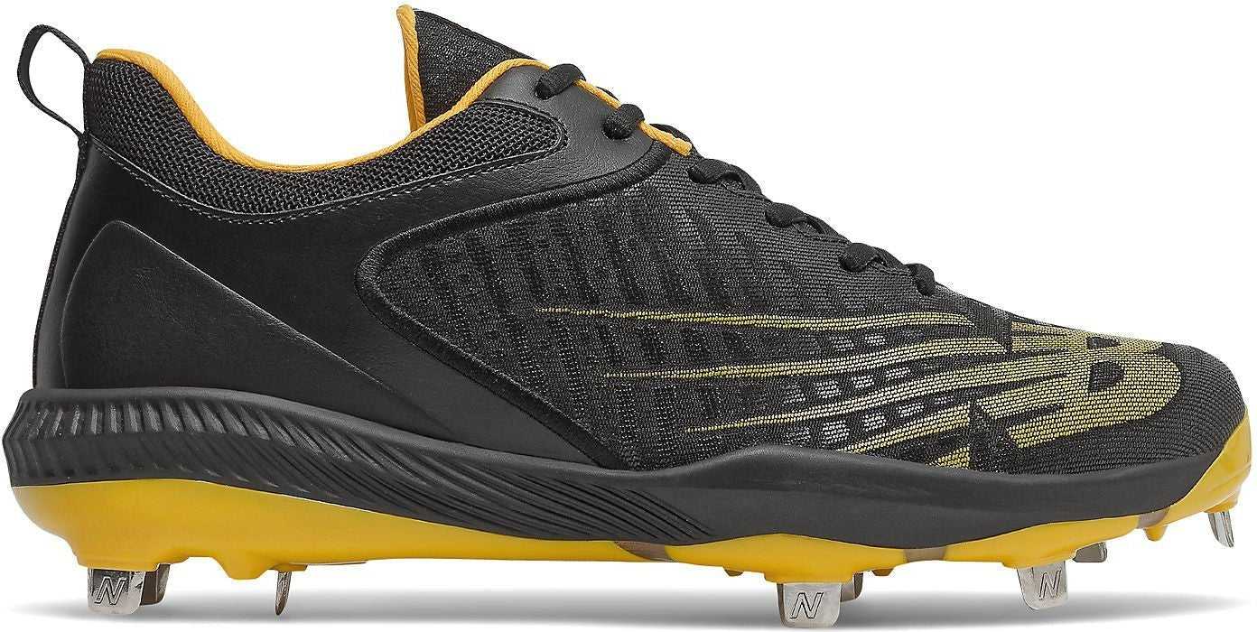 New Balance FuelCell L4040v6 Low Cut Metal Cleat - Black Yellow - HIT a Double