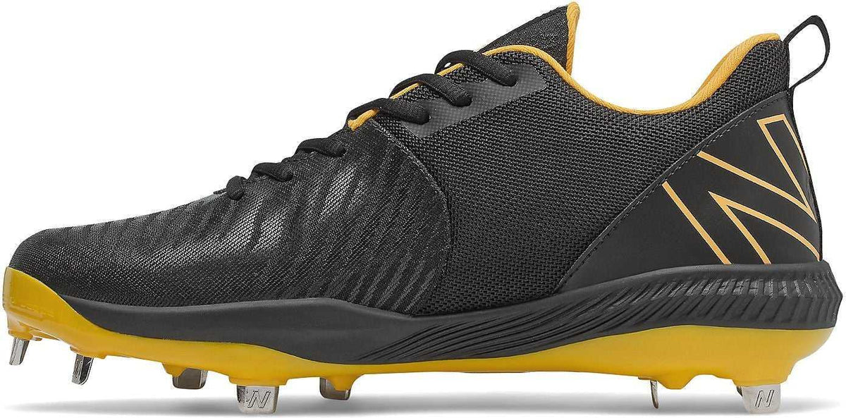New Balance FuelCell L4040v6 Low Cut Metal Cleat - Black Yellow - HIT a Double