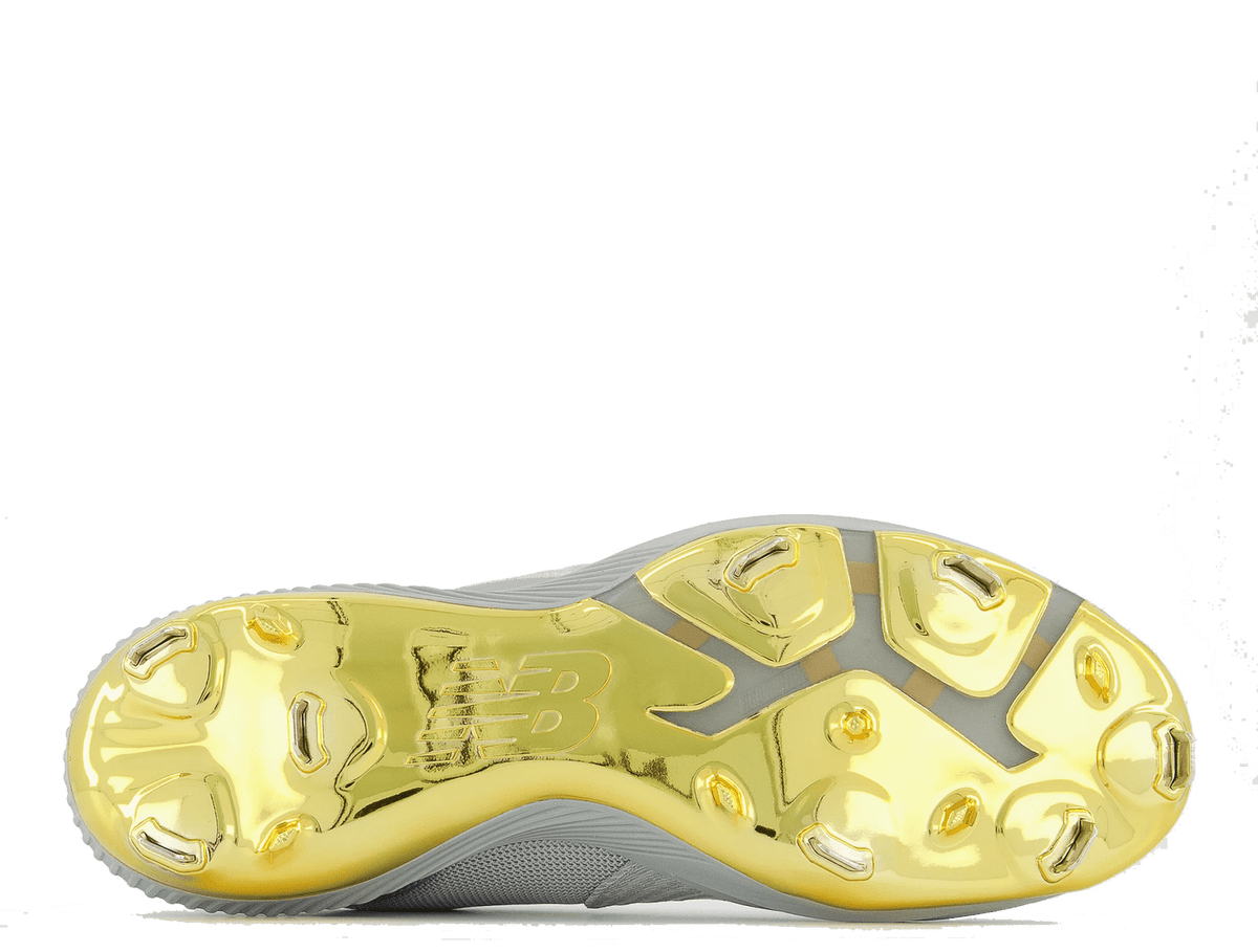 New Balance FuelCell L4040v6 Low Cut Metal Cleat - Gray Gold - HIT a Double