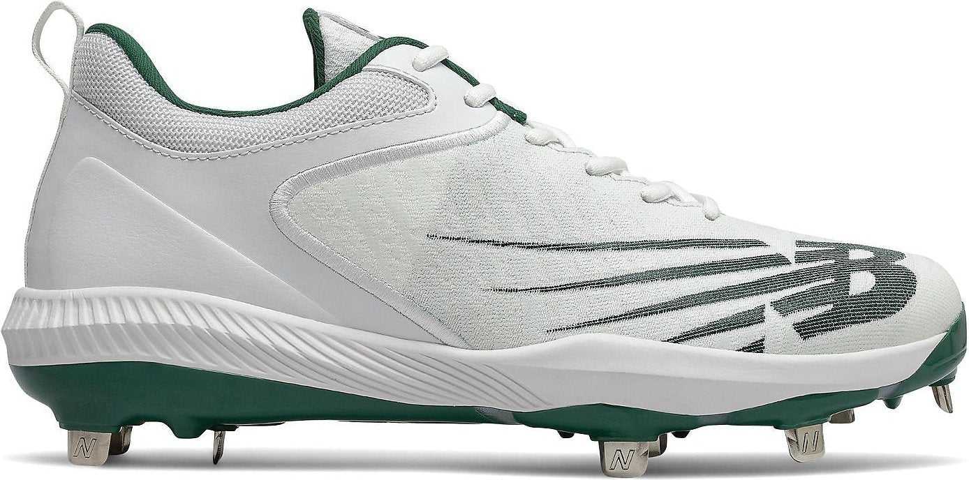New Balance FuelCell  L4040v6 Low Cut Metal Cleat - Team Forest White - HIT A Double