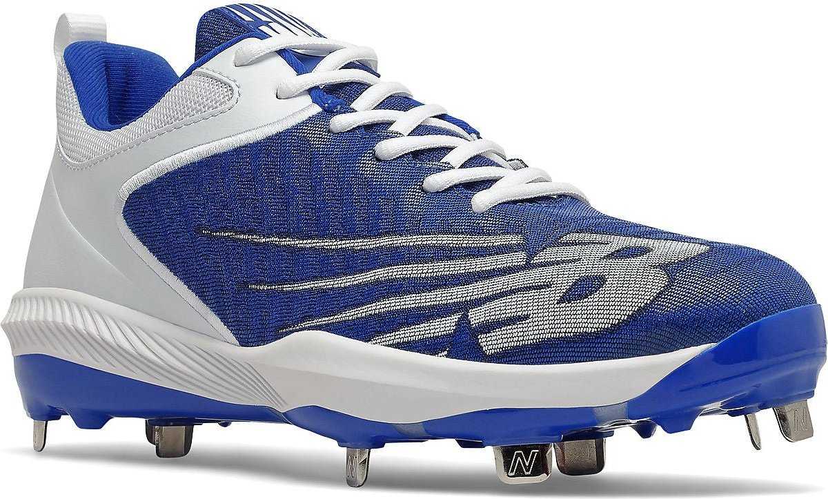 New Balance FuelCell  L4040v6 Low Cut Metal Cleat - Team Royal White - HIT A Double